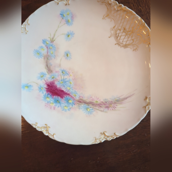 Set 4 Antique hand painted H&C France decorative plates 8.5" excellent conditio - Picture 3 of 11
